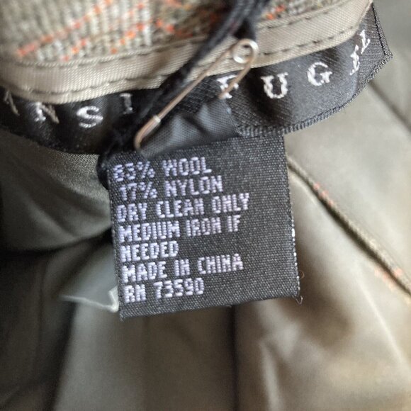 Yansi Fugel Wool Dress Pants Womens Size 4 Tan Plaid Career New Nwt Straight L45 - Picture 6 of 6